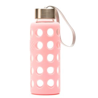 Irisana Botella De Borosilicato Con Agujeros De Silicona Rosa 300 ml