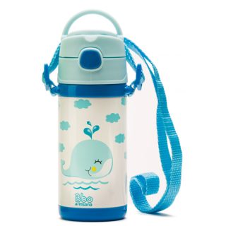Irisana Botella Termo Infantil Bbo  Diseño De Ballena De 320 ml
