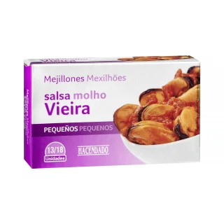 Mejillones en salsa de vieira Hacendado pequeños