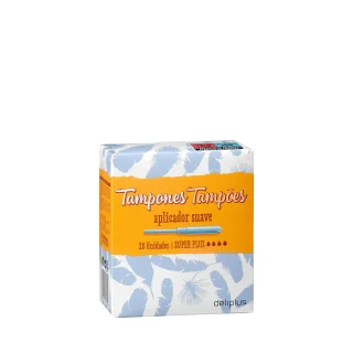 Tampones super plus Deliplus con aplicador suave