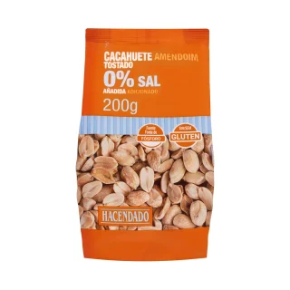 Cacahuete tostado pelado 0% sal añadida
