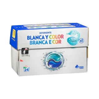 Detergente ropa blanca y color Bosque Verde en cápsulas