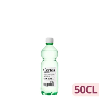 Agua mineral con gas pequeña Cortes