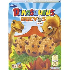 Galletas Dinosaurus Huevos Caja 4 Packs