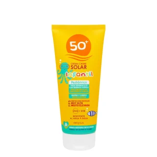 Crema protección solar infantil FPS 50+ Deliplus para pieles sensibles y atópicas