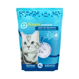 Arena para gato de perlas sílice Single