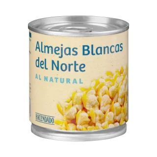 Almejas blancas del norte al natural Hacendado