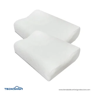 Almohada Cervical viscoelástica Memory Foam – Tamaño Grande X 2 Unidades
