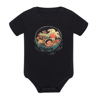 Body manga corta bebé The great wave of Ramen