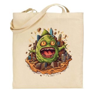 Bolsa de tela Tote bag Aguacate Monster – Destroy city