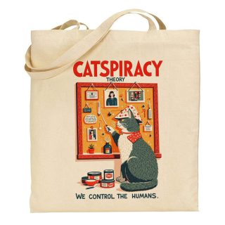 Bolsa de tela Tote bag Cat – Catspiracy Theory We Control the Humans