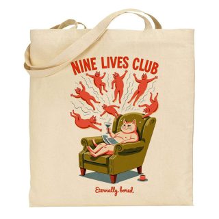 Bolsa de tela Tote bag Cat – Nine Lives Club Eternally Bored