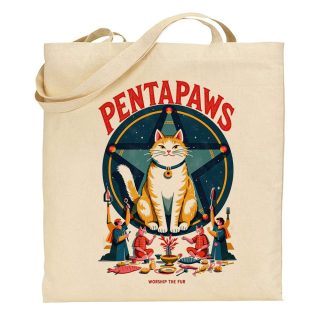Bolsa de tela Tote bag Cat – Pentapaws Worship the Fur