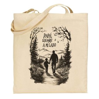 Bolsa de tela Tote bag Papá, siempre a mi lado