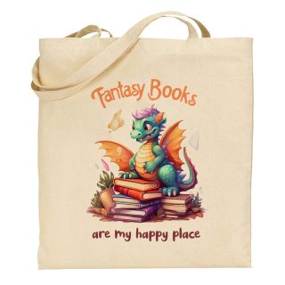 Bolsa de tela Tote bag Dragon – Fantasy books are my happy place