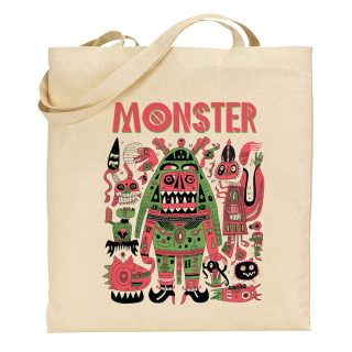 Bolsa de tela Tote bag Monster – Ethnic crazy art