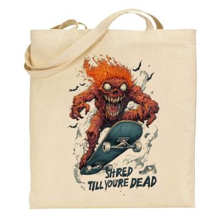 Bolsa de tela Tote bag Skater – Shred till you’re dead monster