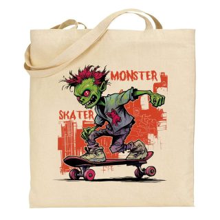 Bolsa de tela Tote bag Skater – Monster street art