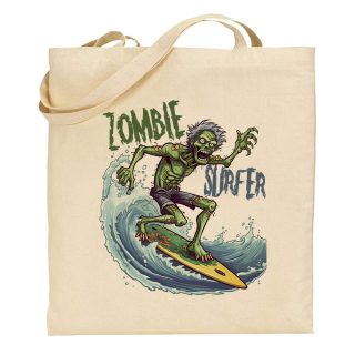 Bolsa de tela Tote bag Surfer – Zombie scary art