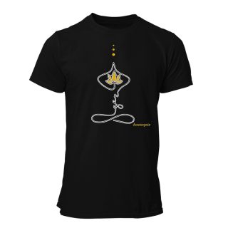 Camiseta Hombre Beatsnpix – Flor de loto black yellow