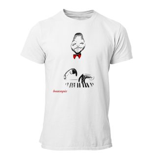 Camiseta Hombre Beatsnpix – Pianist with bow white