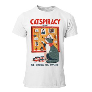 Camiseta Hombre Cat – Catspiracy Theory We Control the Humans