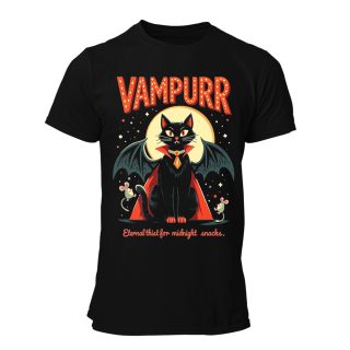 Camiseta Hombre Cat – Vampurr Midnight Snacks