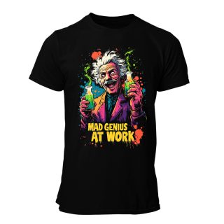 Camiseta Hombre Albert Einstein – Mad genius at work
