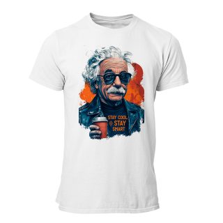 Camiseta Hombre Albert Einstein – Stay cool stay smart
