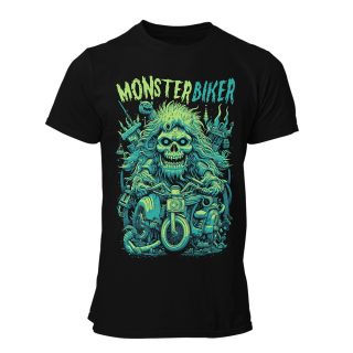 Camiseta Hombre Biker – Monster green art
