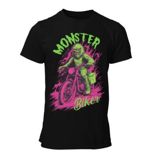 Camiseta Hombre Biker – Monster neon art