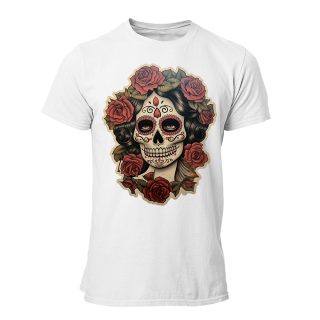 Camiseta Hombre Catrina – Smile roses art