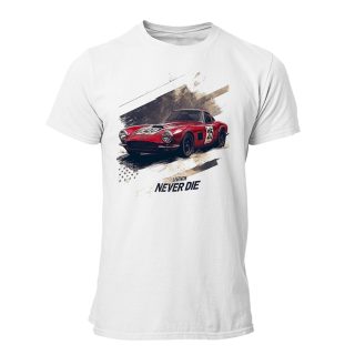 Camiseta Hombre Motor – Legends never die red car