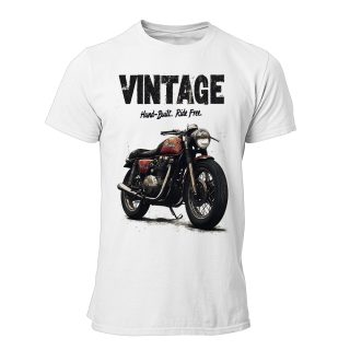 Camiseta Hombre Motor – Vintage hand built ride free
