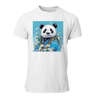 Camiseta Hombre Panda – Flowers art