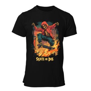 Camiseta Hombre Skater – Or die skelleton