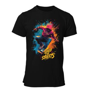Camiseta Hombre Skater – Shred the streets ink