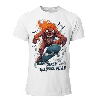 Camiseta Hombre Skater – Shred till you’re dead monster