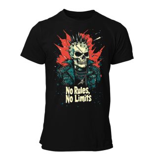 Camiseta Hombre Skull – No rules no limits punk