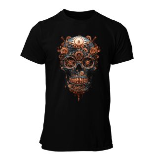 Camiseta Hombre Skull – Steampunk clocks