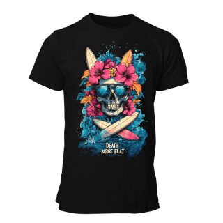 Camiseta Hombre Surf – Death before flat