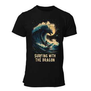 Camiseta Hombre Surf – Surfing with the dragon