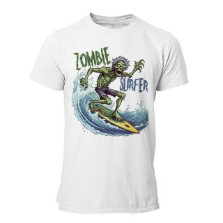 Camiseta Hombre Surfer – Zombie scary art