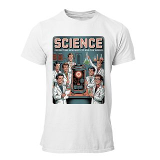 Camiseta Hombre Science – Perfecting new ways to end the world