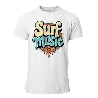 Camiseta Hombre Surf Music Co. – Logo Colors WH