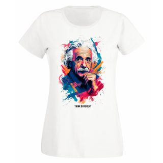 Camiseta Mujer Albert Einstein – Think different