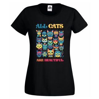 Camiseta Mujer Cats – All cats are beautiful