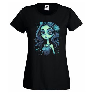 Camiseta Mujer Gothic girl – Big eyes cartoon sad art