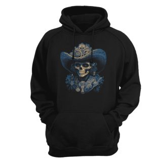 Sudadera con capucha Catrina Woman – Old Blue tones art