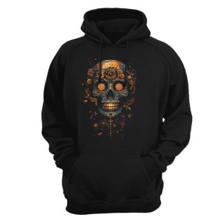 Sudadera con capucha Skull – Steampunk bronze clocks